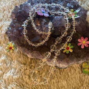 Esther’s Rock Crystal 30” Hand knotted Necklace 😎